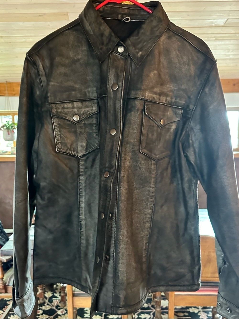 Leather Motorcycle Jacket - Picture 2 of 3